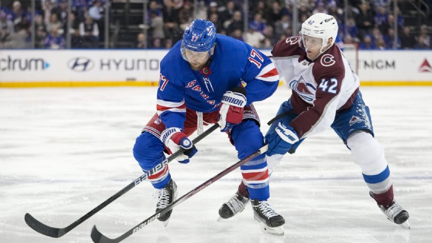 Lafreniere scores in OT to give Rangers 2-1 win over Avalanche