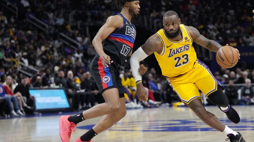 Lakers hand Pistons franchise-record 15th straight loss, bouncing back from blowout in Philly
