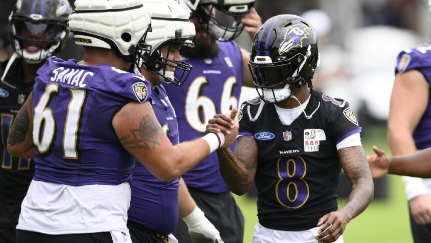 Lamar Jackson returns from illness to participate in part of Baltimore's practice