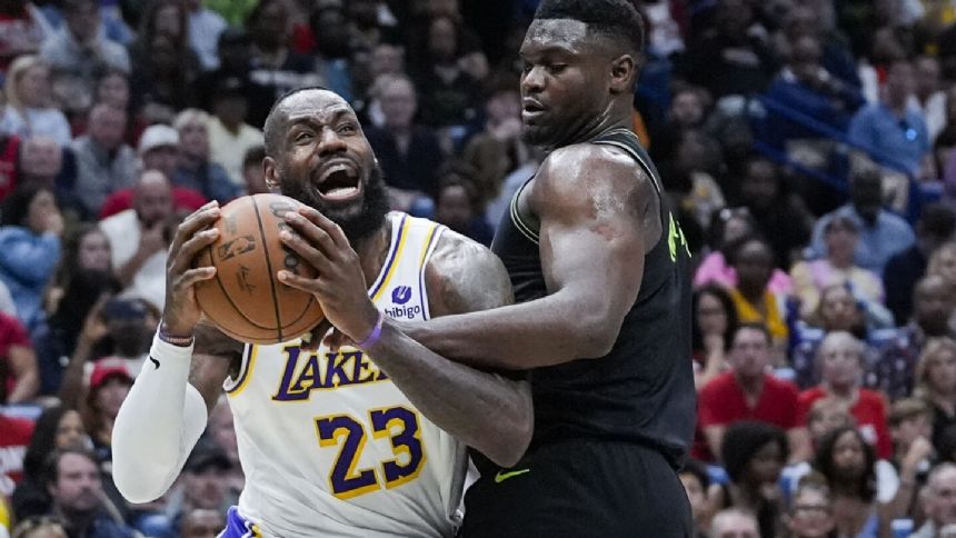 LeBron James' triple-double lifts Lakers over Pelicans and into a play-in rematch with New Orleans