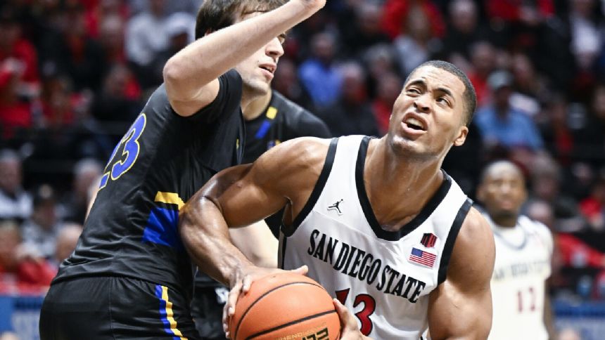 LeDee has 27 points, 11 rebounds to lead No. 20 SDSU to a 72-64 win against San Jose State