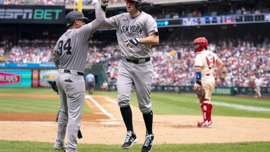 LeMahieu has career-high 6 RBIs, Yanks beat Phils 6-5 for 3-game sweep and 5-game winning streak