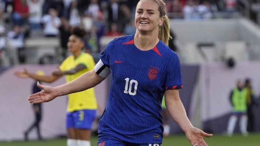 Lindsay Horan scores in 1st half, US beats Brazil 1-0 in Women's Gold Cup title game
