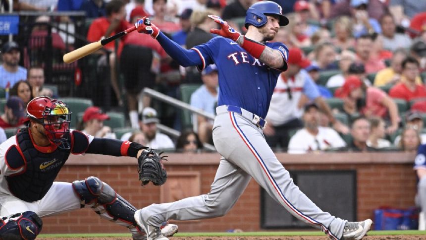 Lowe hits 2-run homer, Eovaldi works 6 solid innings and Rangers beat Cardinals to snap 3-game skid