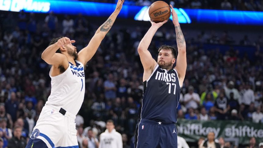 Luka Doncic and Kyrie Irving each score 33 points as Mavs beat Wolves for 3-0 lead in West finals