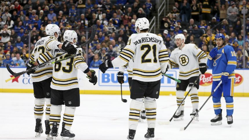 Marchand Scores Twice, Passing 900 Career Points, As Boston Beats St ...