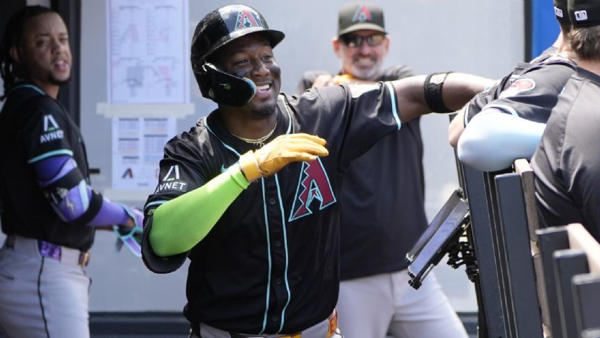 Marte, Perdomo, Carroll each homer to lift Diamondbacks over Guardians 7-3 in game 1 of doubleheader