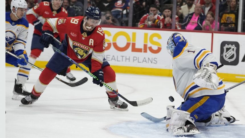 Matthew Tkachuk scores in his return from injury as the Panthers defeat the Sabres 3-2