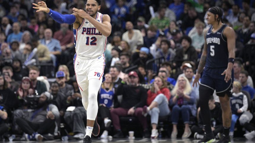 Maxey, Harris, Melton help 76ers beat Magic 112-92 without Embiid