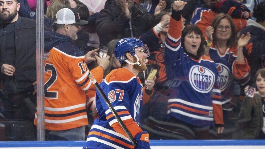 McDavid scores late in OT to lift Oilers to 3-2 win over Blues