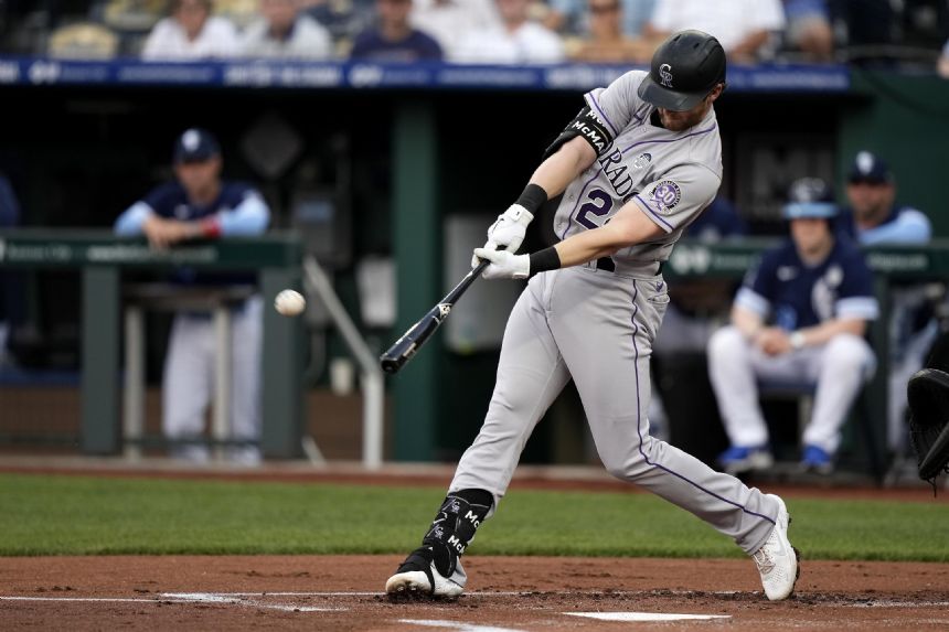 McMahon homers, gets go-ahead hit, Rockies beat Royals 7-2