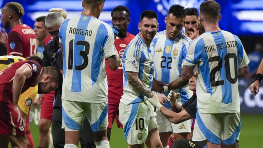 Messi creates both goals as Argentina opens Copa America title defense by beating Canada 2-0