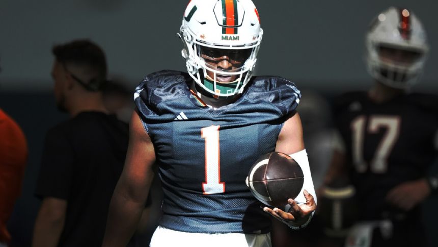 Miami transfer QB Cam Ward is preseason pick for ACC player of the year