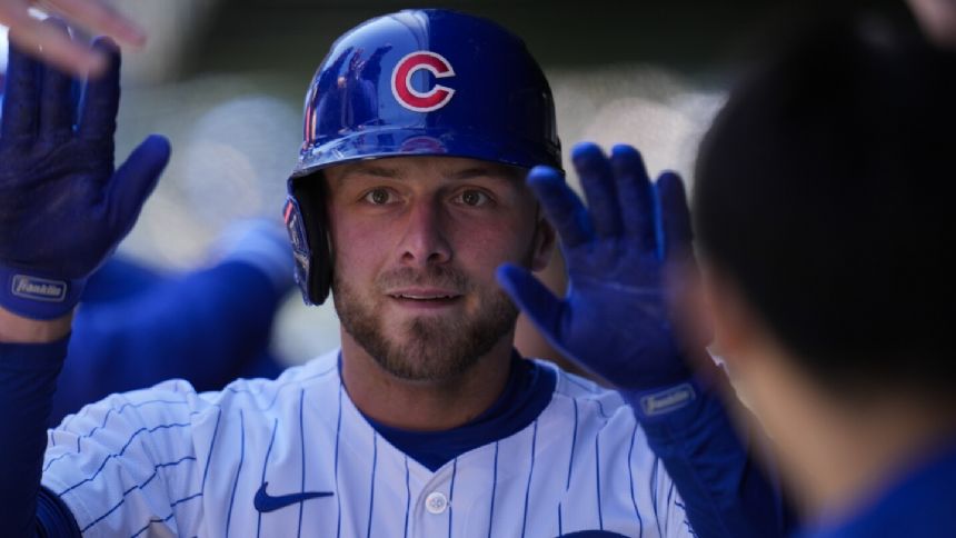 Michael Busch homers for Chicago Cubs against former team