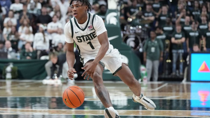 Michigan State guard Jeremy Fears says he's grateful to play with Spartans in Spain after being shot