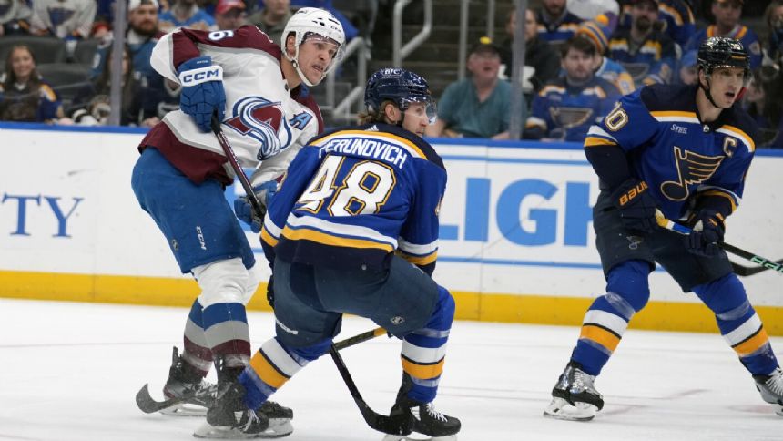 Mikko Rantanen's 7th career hat trick leads surging Avalanche past Blues 4-3