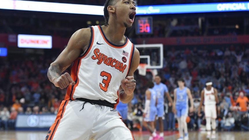 Mintz, Starling shine in 2nd half as Syracuse topples No. 7 North Carolina 86-79