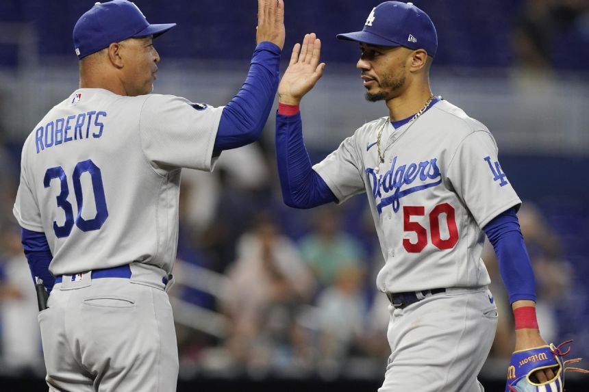 Mookie Betts homers again as Dodgers beat Marlins 8-1