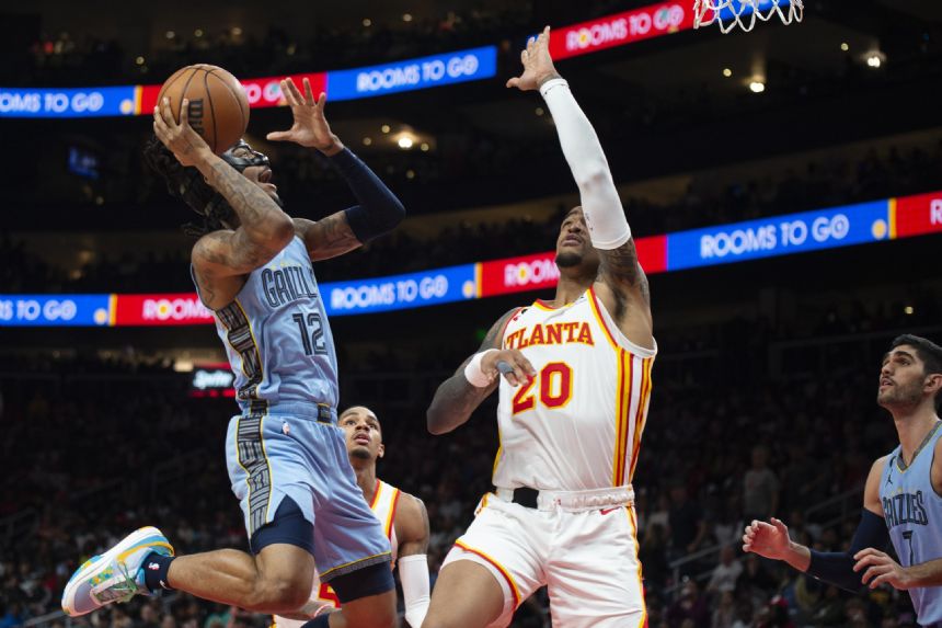 Morant's 27 points help streaking Grizzlies hold off Hawks