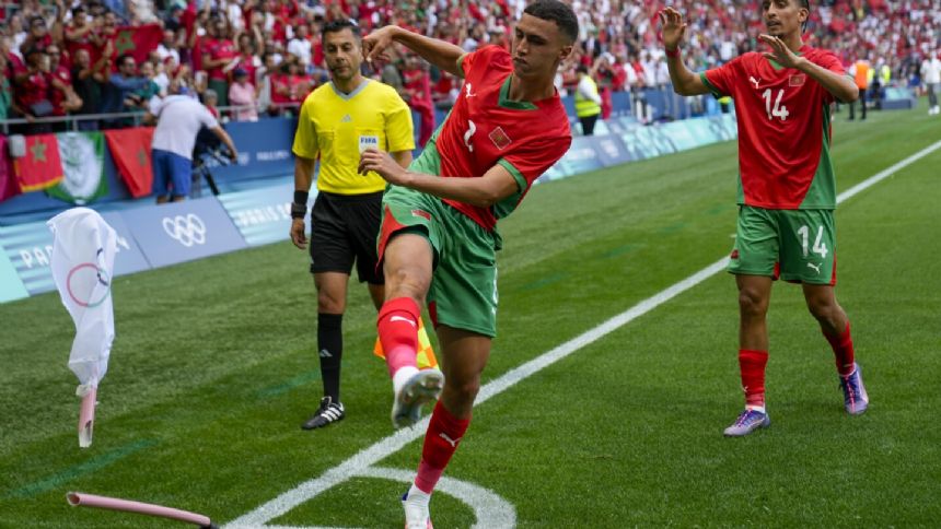 Morocco gets a win against Argentina in a dramatic start to the Olympic soccer tournament