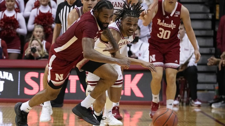 Nebraska strengthens its post-season position sinking struggling Indiana 85-70