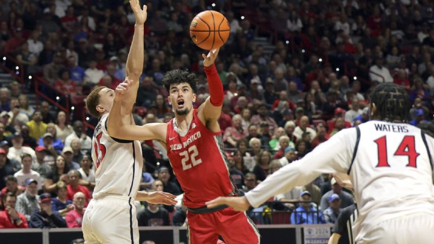 New Mexico fends off San Diego State 68-61 for MWC title, automatic berth in NCAA Tournament