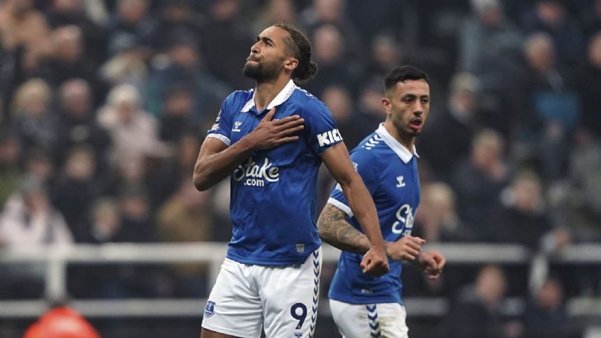 Newcastle draws 1-1 with Everton after late Calvert-Lewin penalty