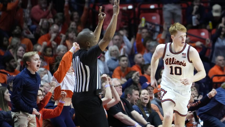 No. 10 Illinois survives a scare from Indiana 70-62