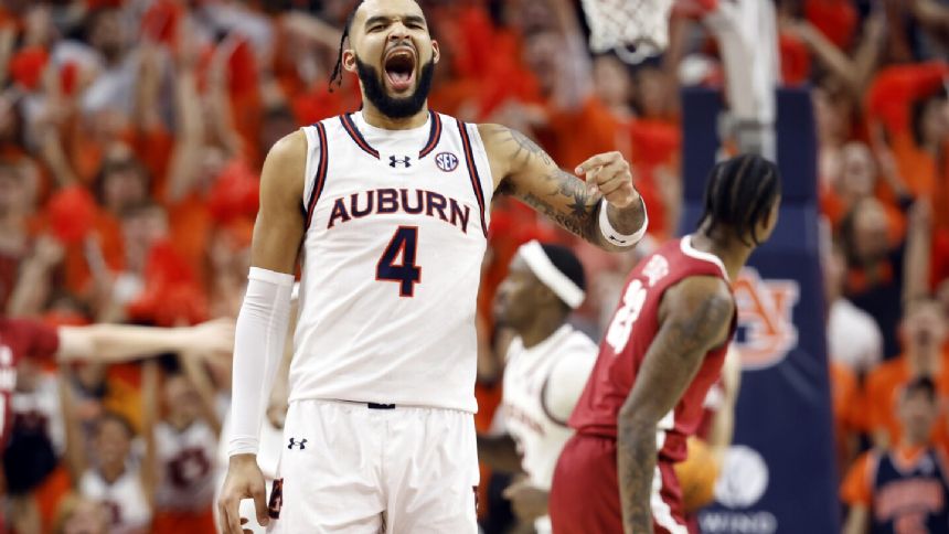 No. 12 Auburn makes school-record 40 free throws in 99-81 win over No. 16 Alabama