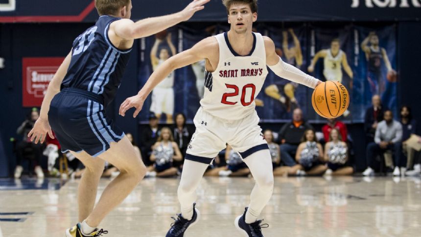 No. 18 Saint Mary's beats San Diego 88-62 to wrap up a share of WCC title