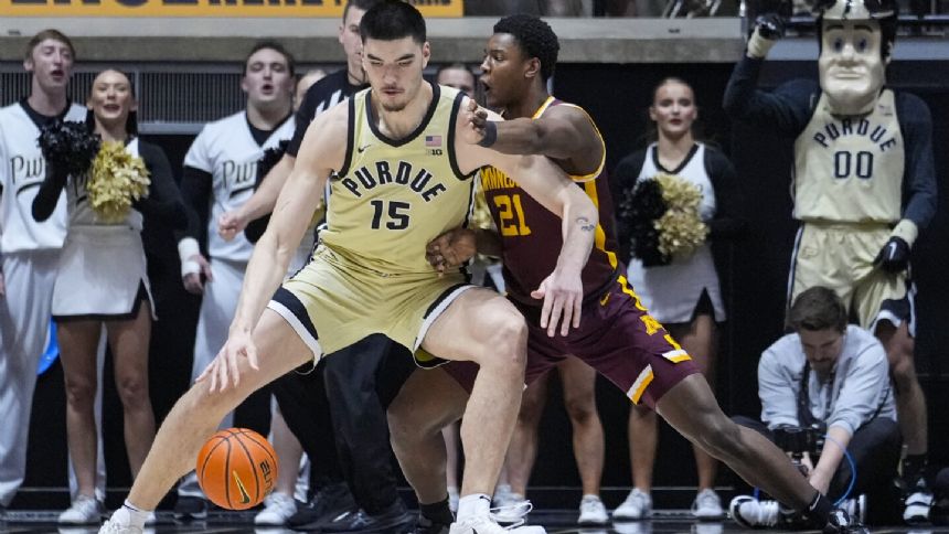 No. 2 Purdue rallies from 10 down to beat Minnesota 84-76 behind Edey's 24 points and 15 rebounds