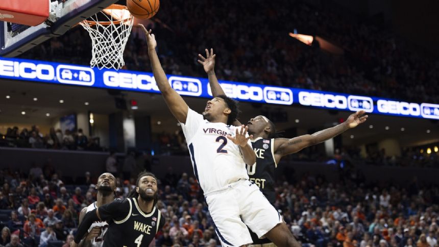 No. 21 Virginia overcomes free-throw woes to beat Wake Forest 49-47