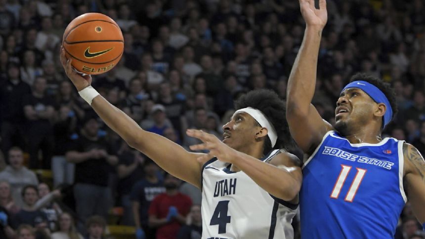 No. 22 Utah State shuts down Boise State 80-61 to break 1st-place tie in Mountain West