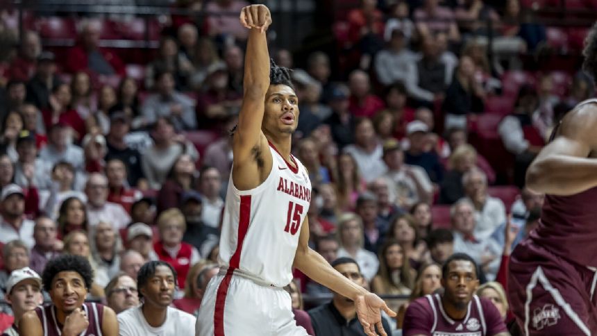 No. 24 Alabama beats Mississippi State 99-67, maintains top spot in the SEC standings