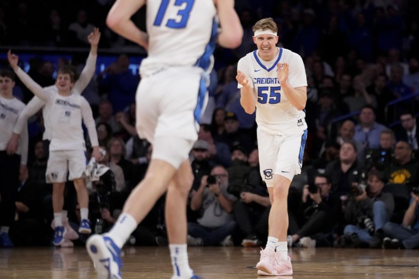 No. 24 Creighton beats Villanova 87-74 in Big East quarters