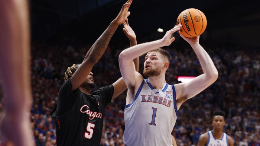 No. 8 Kansas scores the most points this season against No. 4 Houston in a 78-65 victory