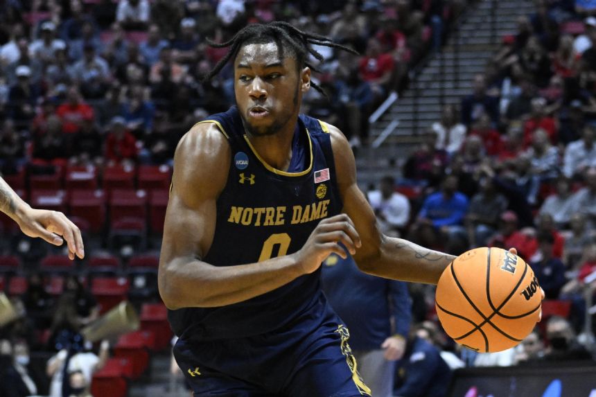 Notre Dame freshman Blake Wesley enters name for NBA Draft - Thursday ...