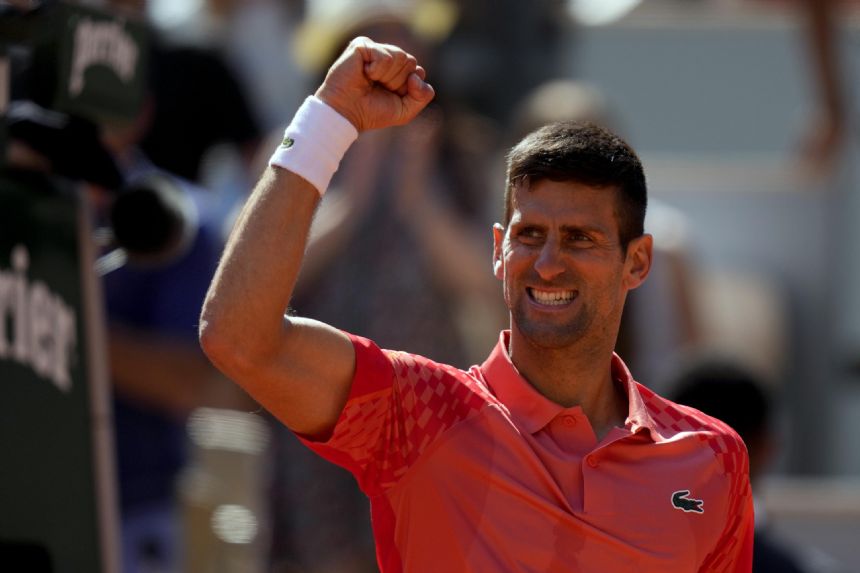 Novak Djokovic breaks his tie with Rafael Nadal by reaching 17th French Open quarterfinals