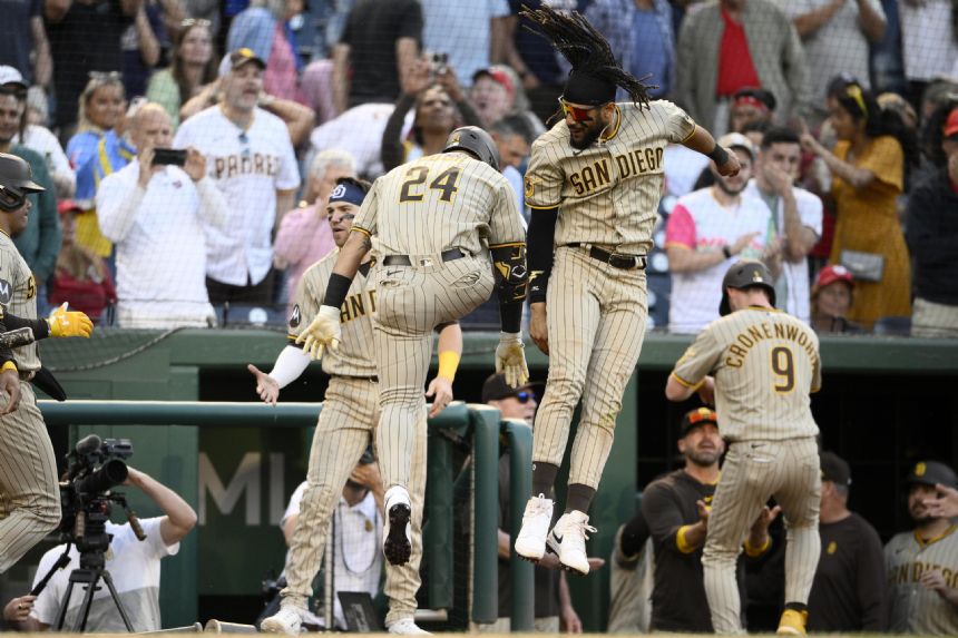 Odor's 3-run homer in 9th gives Padres 8-6 win over Nationals