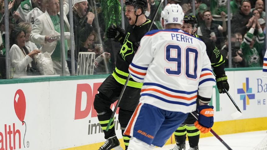 Oettinger gets 2nd shutout in row and Stars get record 8th win in row, 5-0 over Edmonton