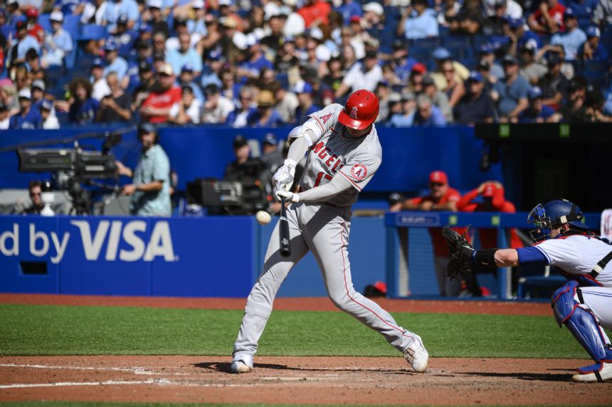 Ohtani, Trout homer as Angels beat Blue Jays 8-3