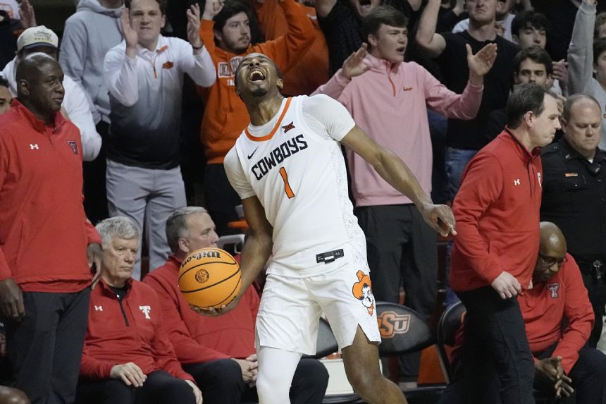 Oklahoma St. beats Texas Tech 71-68 on Wright's 3-point play