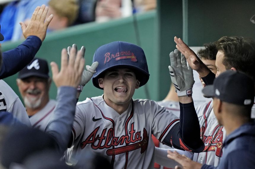 Olson, Riley start 5-HR night, Braves rout Royals 10-3