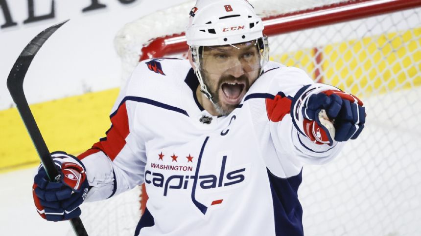 Ovechkin becomes 3rd in NHL history with at least 20 goals in 19 straight seasons; Caps beat Flames