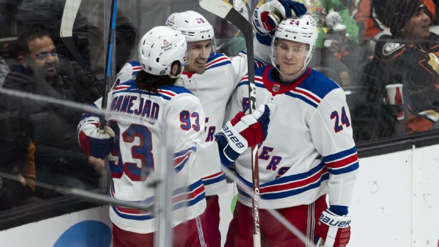 Panarin scores go-ahead goal as Rangers rally in the third period for 5-2 victory over Ducks