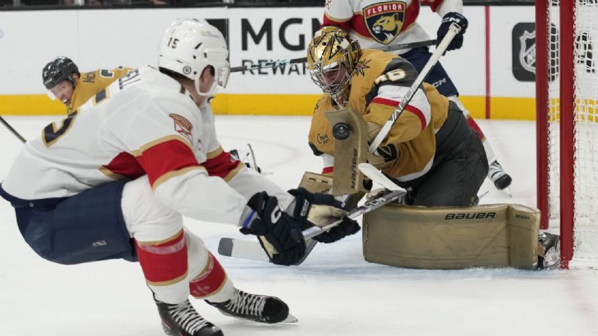 Panthers complete season sweep of Golden Knights with 4-1 win in Vegas