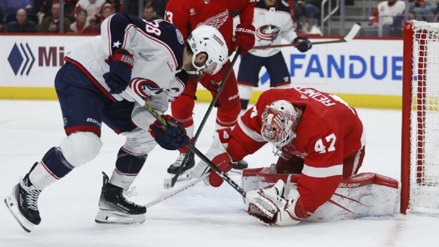 Patrick Kane's overtime goal gives Red Wings 4-3 win over Blue Jackets