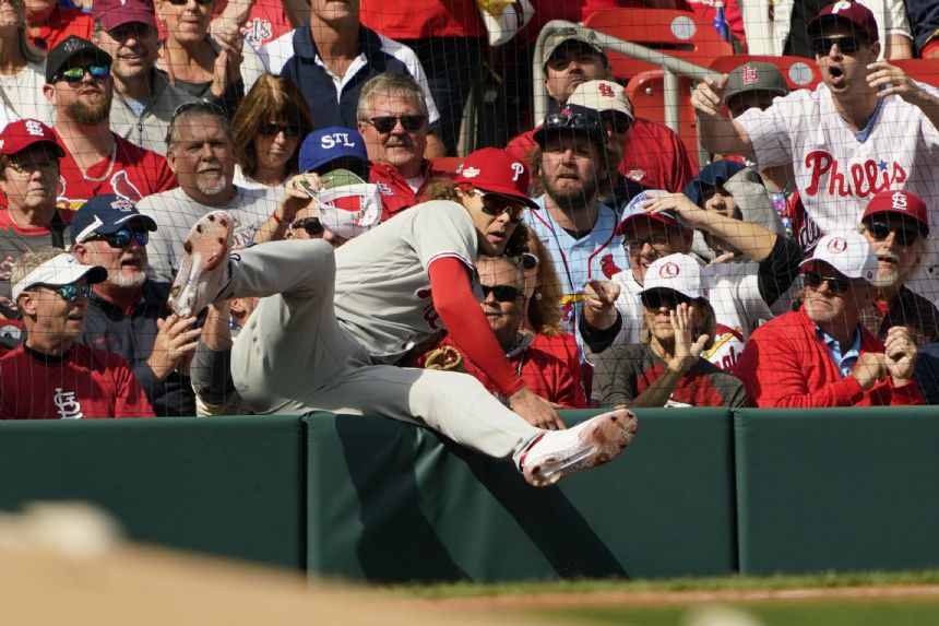 Phillies' 6-run ninth tops Cardinals in 6-3 wild-card win