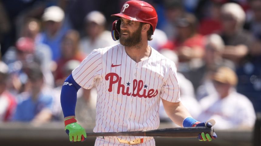 Phillies slugger Bryce Harper is back in the lineup after missing a week with a sore back