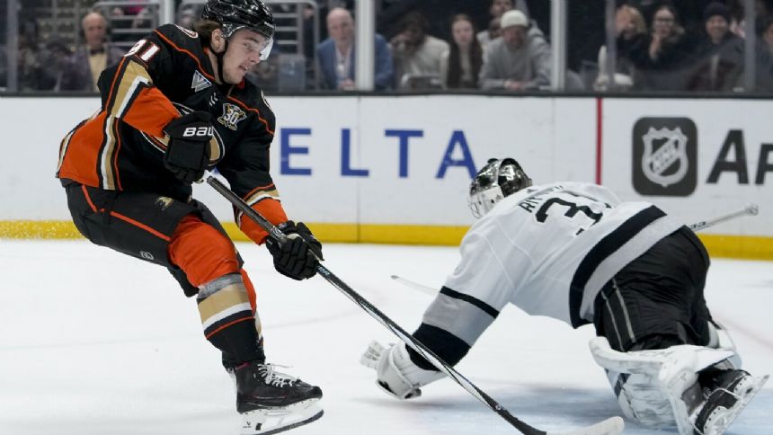 Pierre-Luc Dubois and Trevor Moore score in the shootout to lead Kings to 3-2 victory over Ducks